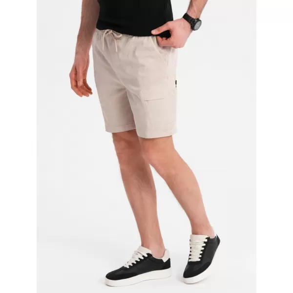  Pánske šortky OMBRE OM-SRCG-0194 KRÉM 