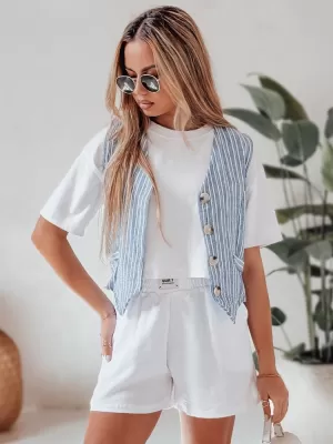 Dámske šortky DSTREET OWN STYLE SY0456 BIELA