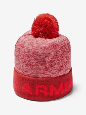 Chlapčenská čiapka UNDER ARMOUR BOYS GAMETIME POM BEANIE 1345388-646 ČERVENÁ