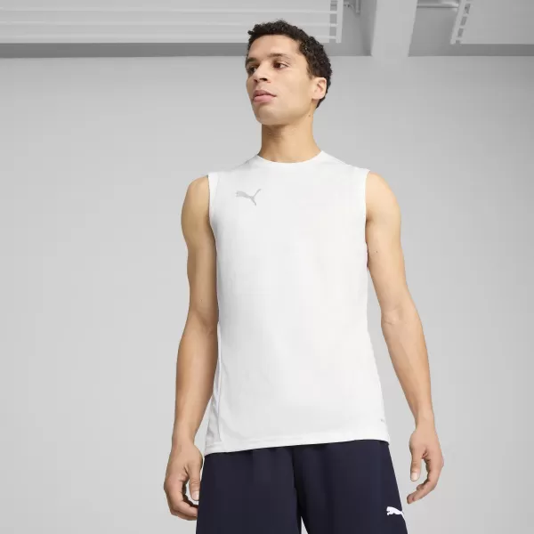  Mužský dres PUMA TEAMCUP TRAINING SL JERSEY 659168_04 PUMA WHITE/PUMA SILVER 