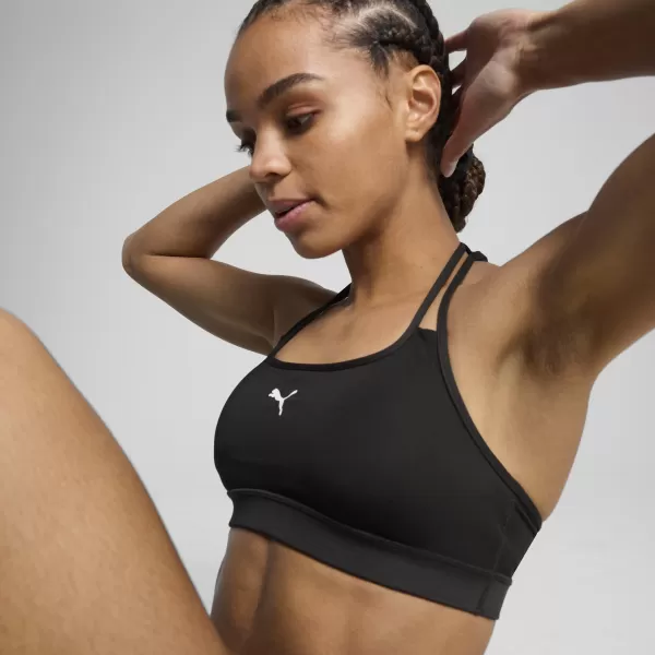 Dámska podprsenka PUMA MOVE STRAPPY BRA 526224_51 PUMA ČIERNA/PUMA BIELA 