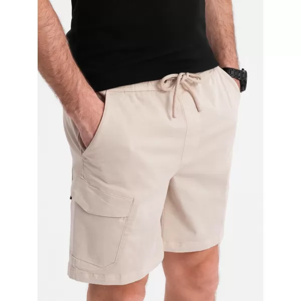  Pánske šortky OMBRE OM-SRCG-0194 KRÉM 