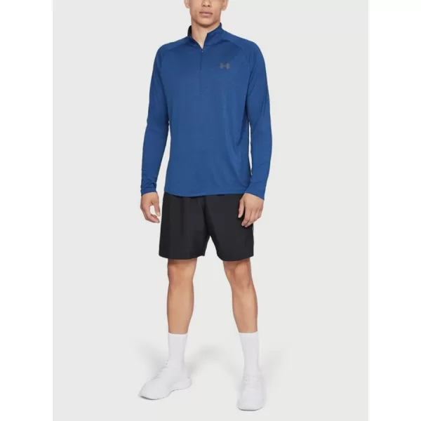 Pánske tričko UNDER ARMOUR TECH 1/2 ZIP 2.0 1328495-400 MODRÁ 
