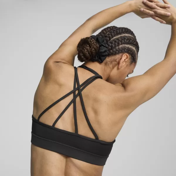  Dámska podprsenka PUMA MOVE STRAPPY BRA 526224_51 PUMA ČIERNA/PUMA BIELA 