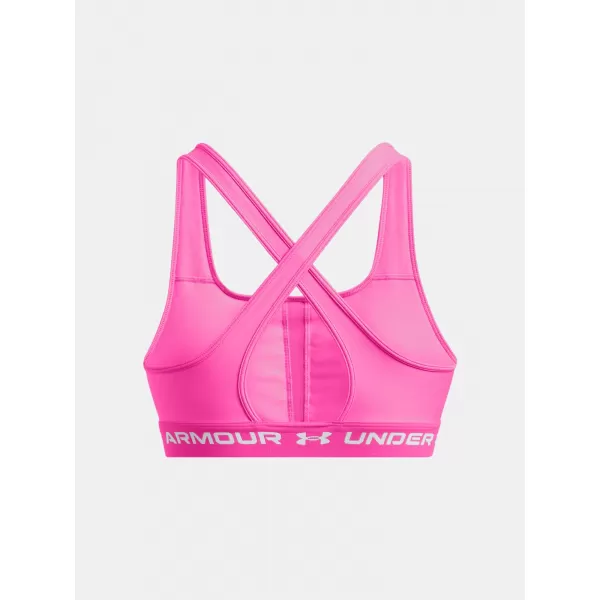  Dámska podprsenka UNDER ARMOUR CROSSBACK MID BRA 1361034-656 RUŽOVÁ 