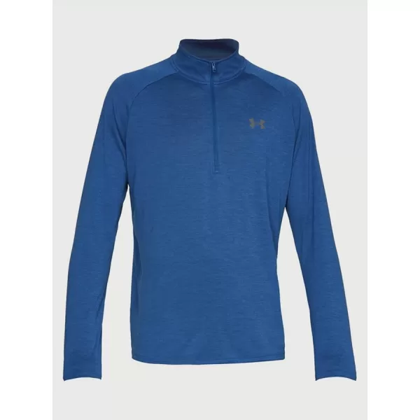 Pánske tričko UNDER ARMOUR TECH 1/2 ZIP 2.0 1328495-400 MODRÁ 