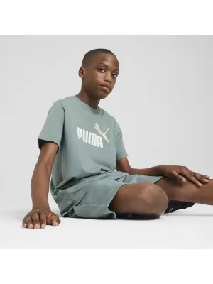 Detské tričko PUMA ESS 2 COLOR NO.1 LOGO TEE 685778_30 ZELENÝ MESIAC