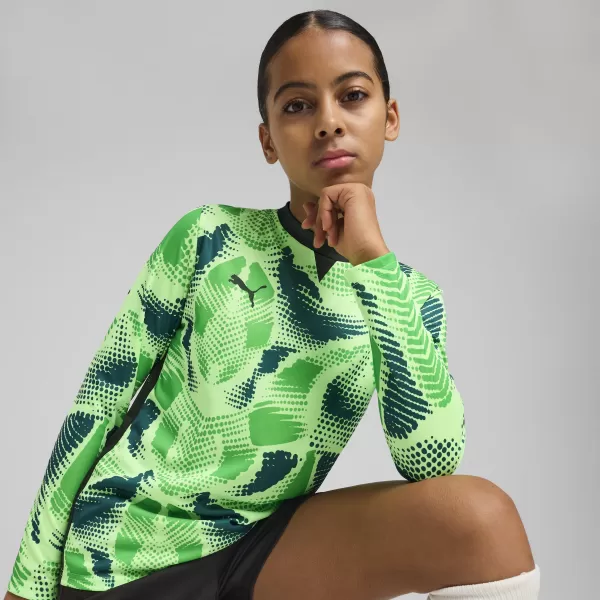  Detský dres PUMA TEAMTARGET GK LS JERSEY JR 706521_20 FIZZY LIME / FIZZY LIME / PUMA BLACK 