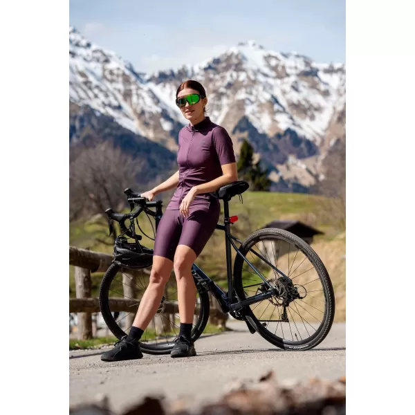  Dámsky cyklistický dres NORDBLANC MILE NBSLF8216 TMAVO FIALOVÁ 