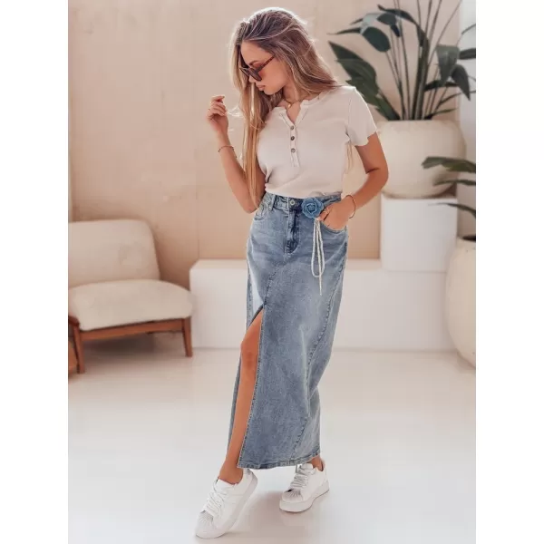  Dámska sukňa DSTREET ROSA LOVE CY0511 MODRÁ 