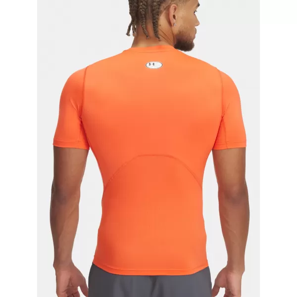  Pánske tričko UNDER ARMOUR HG ARMOUR COMP SS 1361518-847 ORANŽOVÁ 
