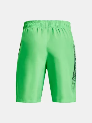 Chlapčenské šortky UNDER ARMOUR WOVEN GRAPHIC SHORTS 1370178-316 ZELENÁ