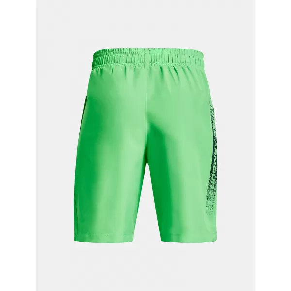  Chlapčenské šortky UNDER ARMOUR WOVEN GRAPHIC SHORTS 1370178-316 ZELENÁ 
