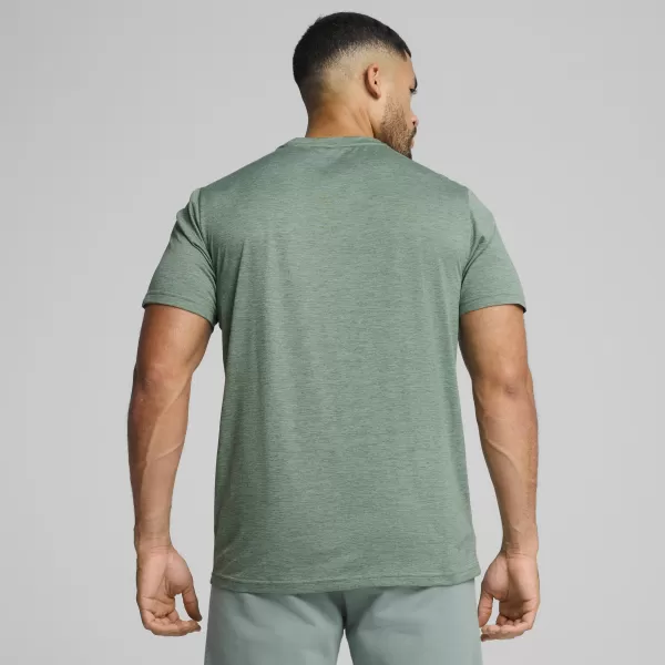  Tričko PUMA M TAD ESS HEATHER CAT TEE 525907_30 ZELENÝ MESIAC VRES 