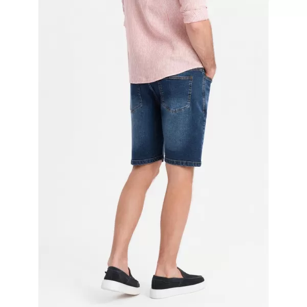 Pánske šortky OMBRE OM-SRDS-0171 TMAVO MODRÁ 