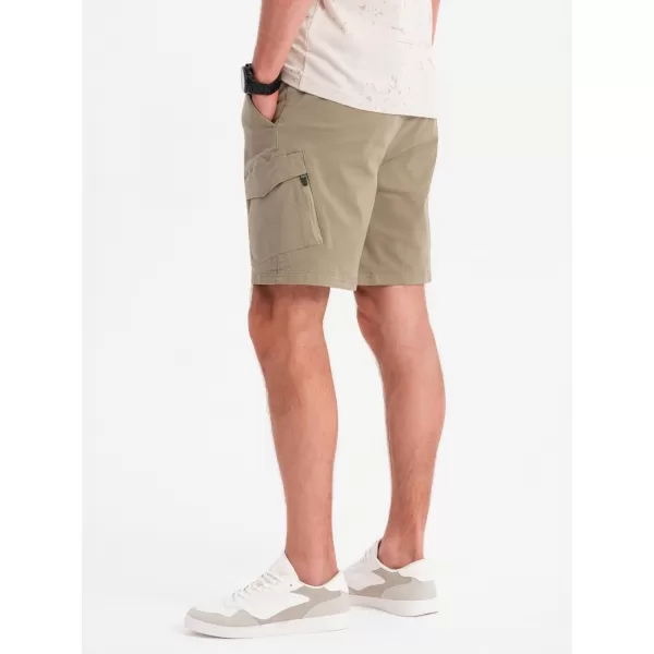  Pánske šortky OMBRE OM-SRCG-0194 SVETLÝ OLIVOVÝ 