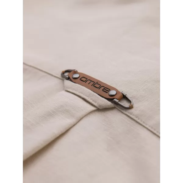  Pánska košeľa OMBRE OM-SHCS-0134 KRÉM 