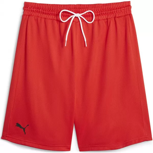 Kraťasy PUMA HOOPS TEAM PRACTICE SHORT 676641_03 ČERVENÁ PUMA 