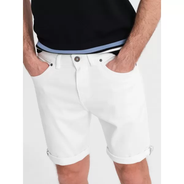  Pánske šortky OMBRE OM-SRDS-0162 BIELA 
