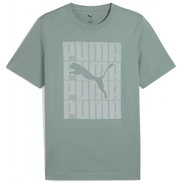  Pánske tričko PUMA GRAPHICS WORDING TEE 684825_30 ZELENÝ MESIAC 