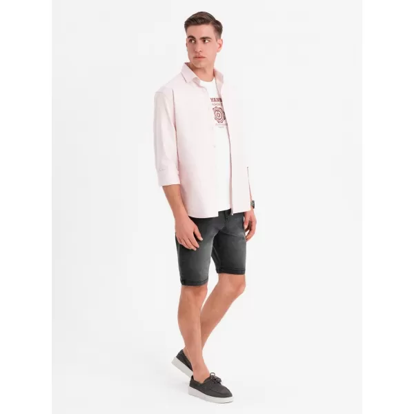  Pánske šortky OMBRE OM-SRDS-0171 ČIERNA 