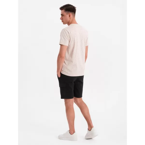  Pánske šortky OMBRE OM-SRCG-0190 ČIERNA 