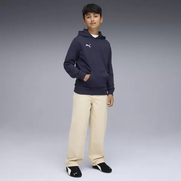  Mikina PUMA TEAMGOAL CASUALS HOODY JR 658619_06 PUMA NAVY/PUMA WHITE 