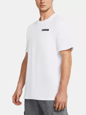 Pánske tričko UNDER ARMOUR HW ARMOUR LABEL SS 1382831-100 BIELA