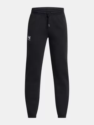 Chlapčenské tepláky UNDER ARMOUR B ICON FLC JOGGER TAPING 1390294-001 ČIERNA