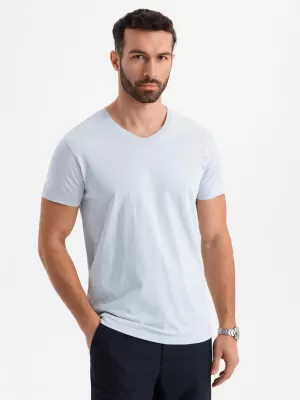 Tričko OMBRE OM-TSBS-0237 SVETLOŠEDÝ