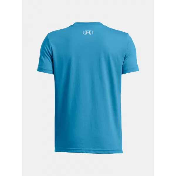  Chlapčenské tričko UNDER ARMOUR B LOGO WORDMARK SS 1389963-452 MODRÁ 