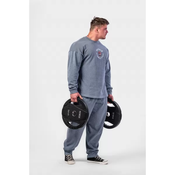  Oversized mikina bez kapucne SIGNATURE 797 BLUE Nebbia 