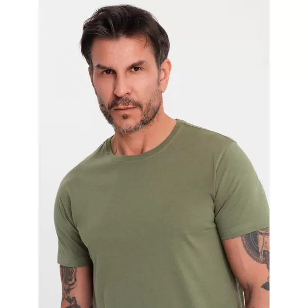  Pánske tričko OMBRE OM-TSBS-0236 KAKI 