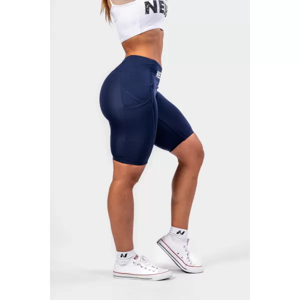  GYM THERAPY 628 DARK BLUE Nebbia 10-palcové cyklistické šortky s vysokým pásom 