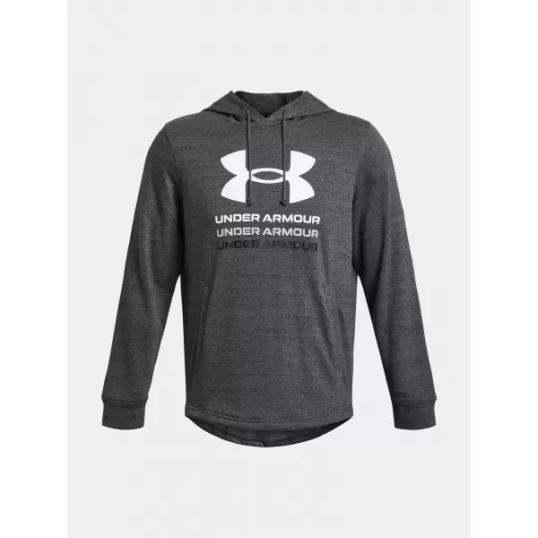  Pánska mikina UNDER ARMOUR RIVAL TERRY GRAPHIC HOOD 1386047-025 SIVÁ 
