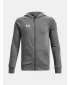 Chlapčenská mikina UNDER ARMOUR RIVAL FLEECE FZ HOODIE 1379794-025 SIVÁ