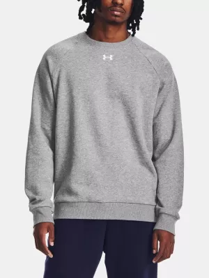Pánska mikina UNDER ARMOUR RIVAL FLEECE CREW 1379755-025 SIVÁ