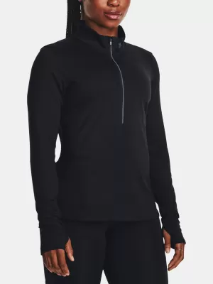 Dámske tričko UNDER ARMOUR QUALIFIER RUN 1/2 ZIP 1379349-001 ČIERNA