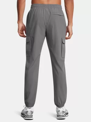Pánske športové nohavice UNDER ARMOUR VIBE WOVEN CARGO PANTS 1386558-025 SIVÁ