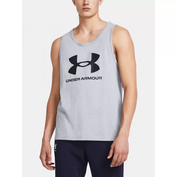 Pánske tielko UNDER ARMOUR SPORTSTYLE LOGO TANK 1382883-035 SIVÁ 
