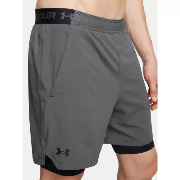  Pánske šortky UNDER ARMOUR VANISH WOVEN 2IN1 STS 1373764-025 SIVÁ 