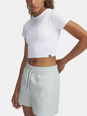 Dámske tričko UNDER ARMOUR RIVAL RIB BABY TEE 6000264-100 BIELA