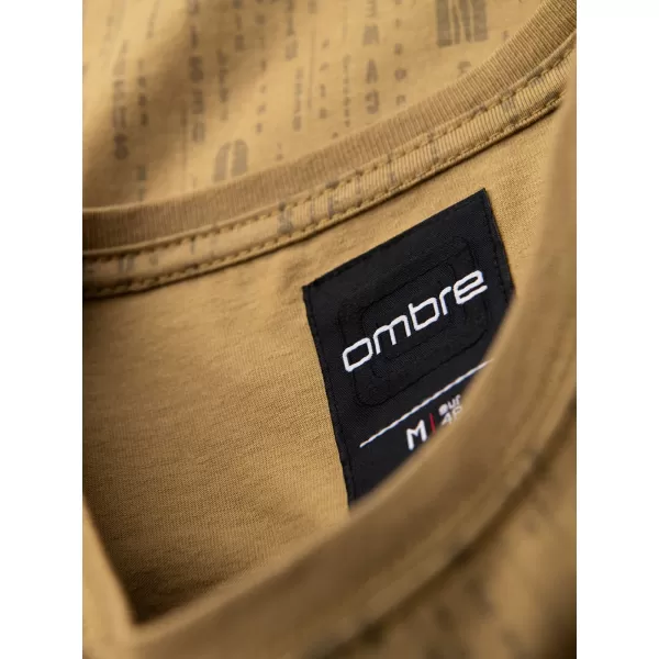  Pánske tričko OMBRE OM-TSFP-0225 TMAVÁ OLIVA 