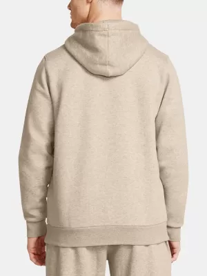 Pánska mikina UNDER ARMOUR ESSENTIAL FLEECE HOODIE 1373880-203 HNEDÁ