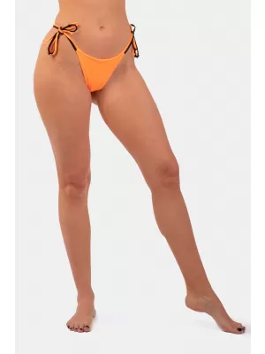 Oranžové neónové bikiny plavky - spodný diel na zaväzovanie 453 ORANGE Nebbia