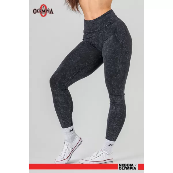  Oprané legíny s vysokým pásom GYM WARRIOR 776 BLACK Nebbia 