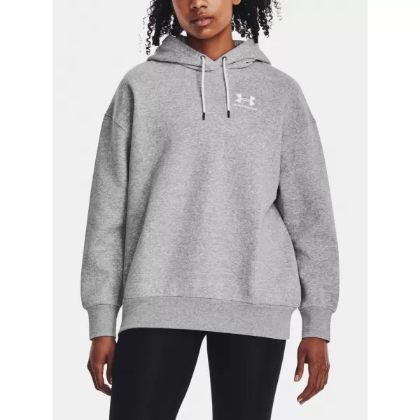  Dámska mikina UNDER ARMOUR ESSENTIAL FLC OS HOODIE 1379495-012 SIVÁ 