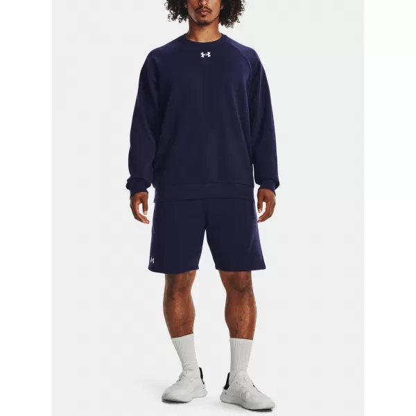  Pánska mikina UNDER ARMOUR RIVAL FLEECE CREW 1379755-410 MODRÁ 