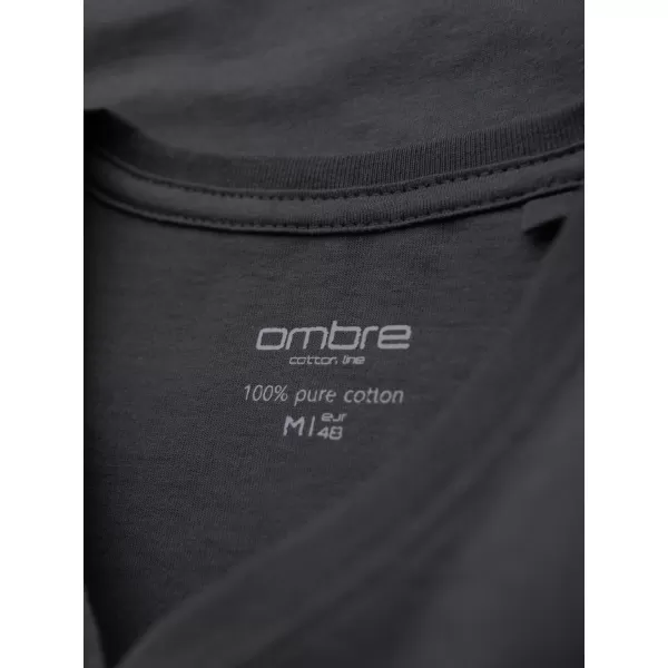  Pánske tričko OMBRE OM-TSBS-0237 GRAFIT 