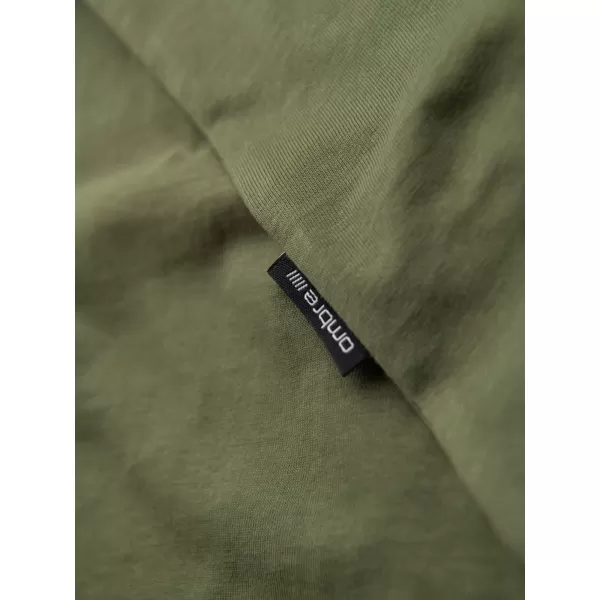  Pánske tričko OMBRE OM-TSBS-0236 KAKI 